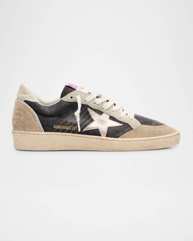 Ballstar Mixed Leather Low-Top Sneakers